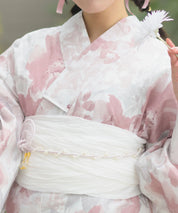 夏恋浴衣 恋花模様 4点セット(浴衣・兵児帯・腰紐×2)