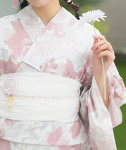 夏恋浴衣 恋花模様 4点セット(浴衣・兵児帯・腰紐×2)