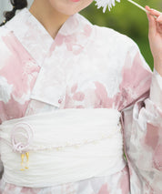 夏恋浴衣 恋花模様 4点セット(浴衣・兵児帯・腰紐×2)