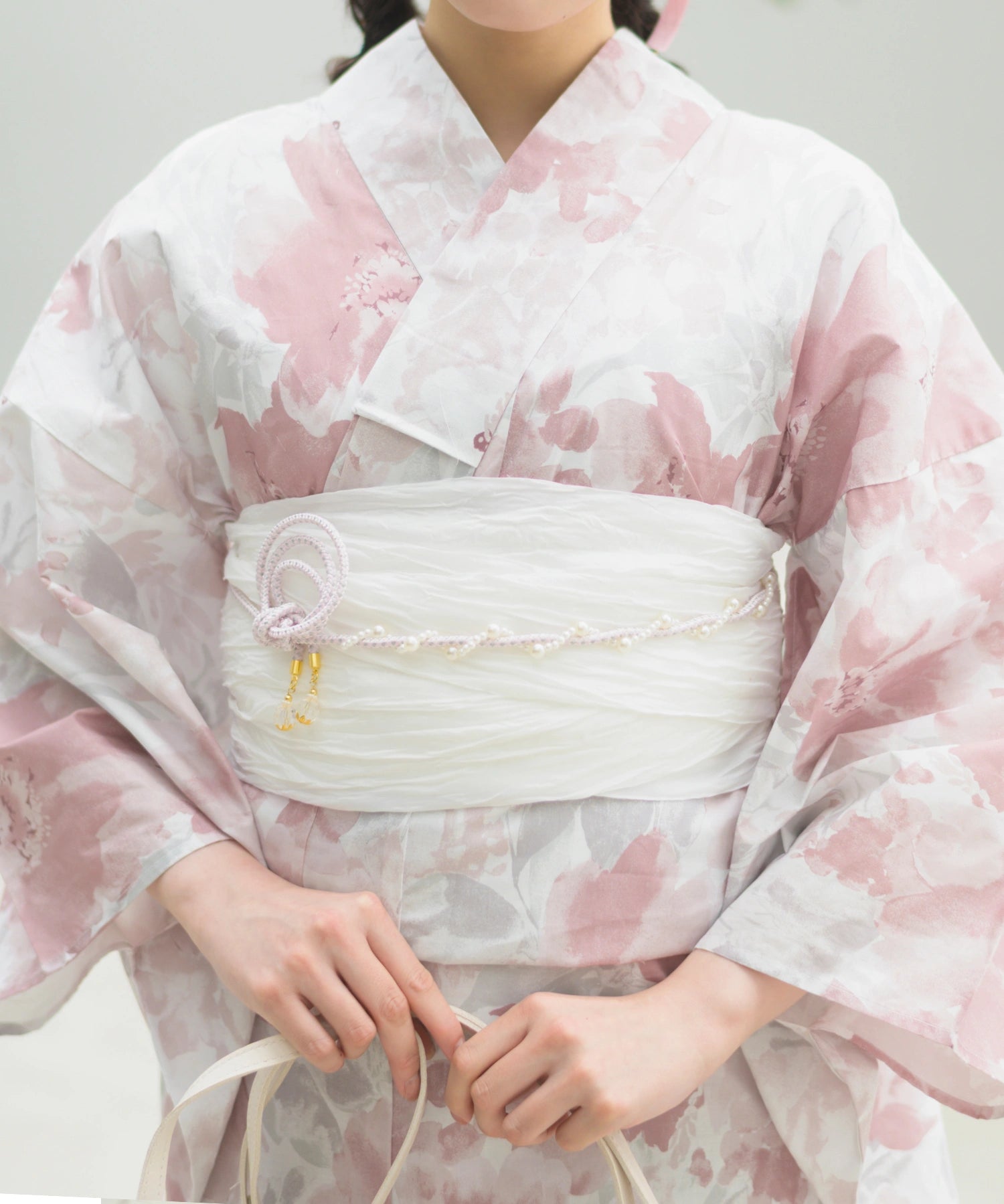 夏恋浴衣 恋花模様 4点セット(浴衣・兵児帯・腰紐×2)