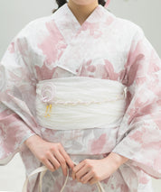 夏恋浴衣 恋花模様 4点セット(浴衣・兵児帯・腰紐×2)