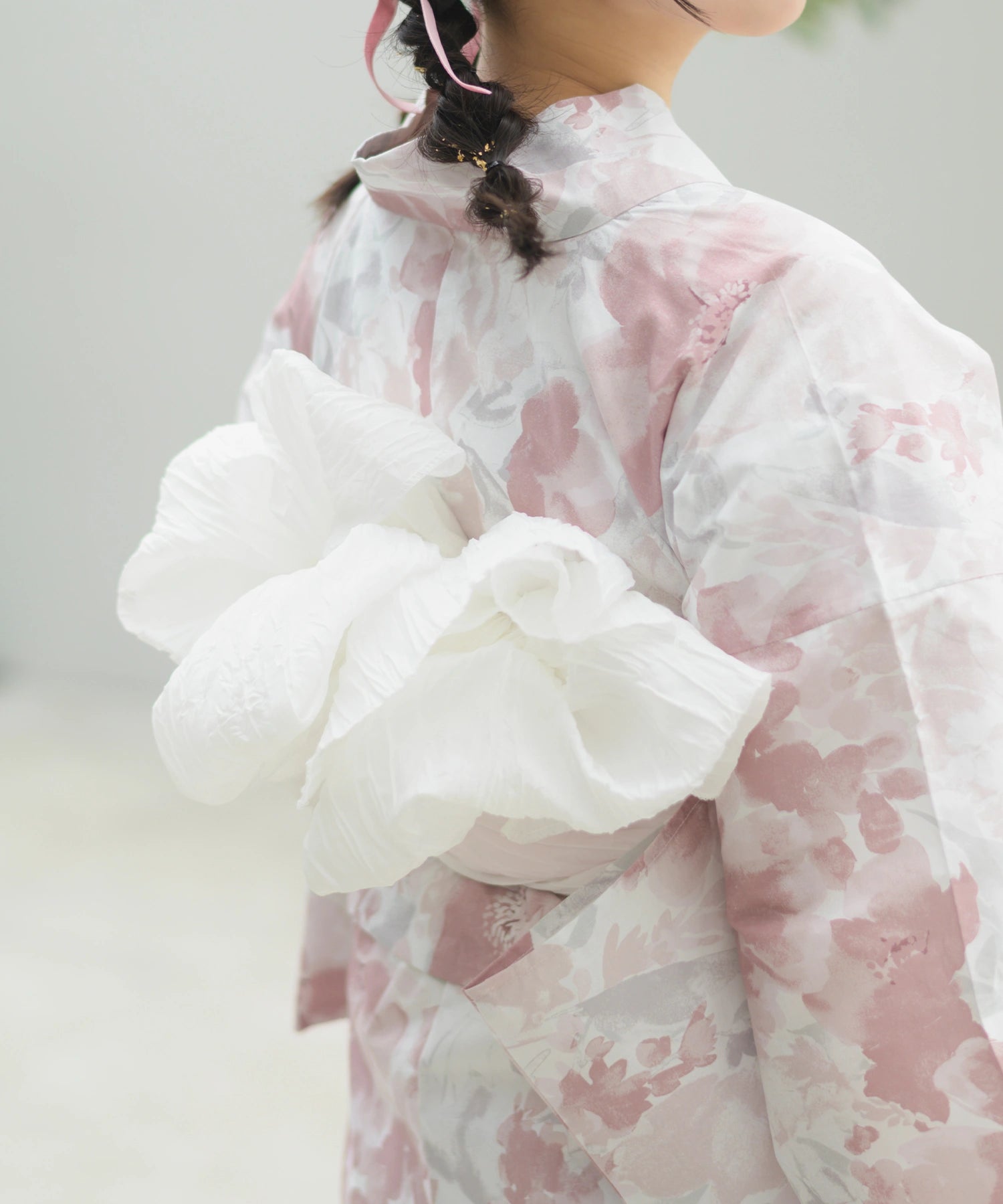 夏恋浴衣 恋花模様 4点セット(浴衣・兵児帯・腰紐×2)