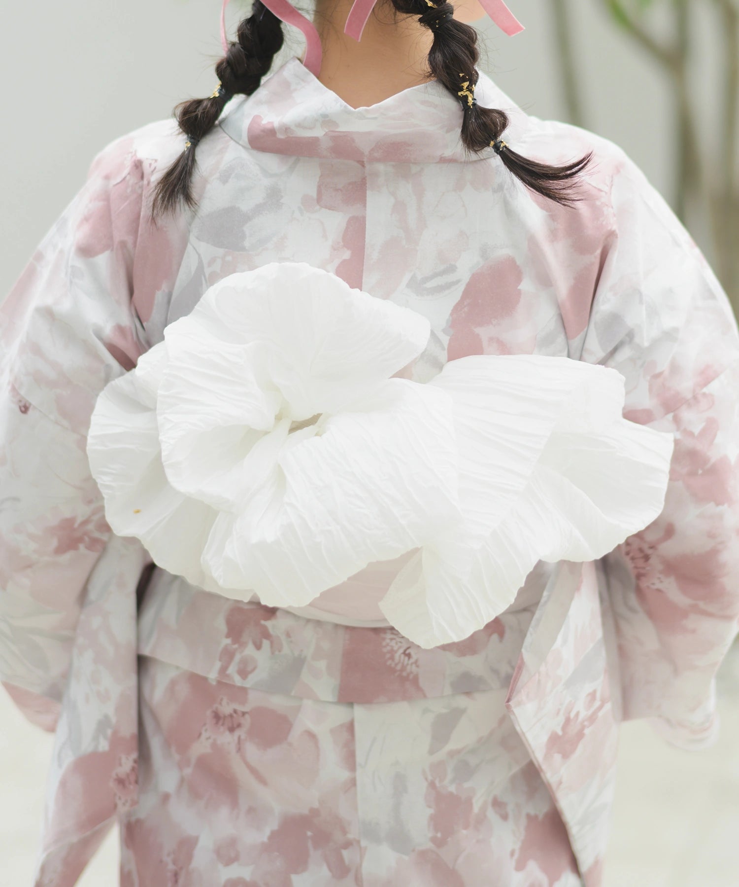 夏恋浴衣 恋花模様 4点セット(浴衣・兵児帯・腰紐×2)