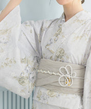 夏恋浴衣 ロココ調まったりミントミルク 4点セット(浴衣・兵児帯・腰紐×2)