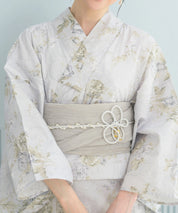 夏恋浴衣 ロココ調まったりミントミルク 4点セット(浴衣・兵児帯・腰紐×2)