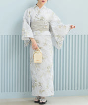 夏恋浴衣 ロココ調まったりミントミルク 4点セット(浴衣・兵児帯・腰紐×2)