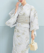 夏恋浴衣 ロココ調まったりミントミルク 4点セット(浴衣・兵児帯・腰紐×2)