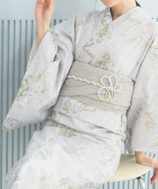 夏恋浴衣 ロココ調まったりミントミルク 4点セット(浴衣・兵児帯・腰紐×2)