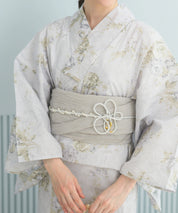 夏恋浴衣 ロココ調まったりミントミルク 4点セット(浴衣・兵児帯・腰紐×2)