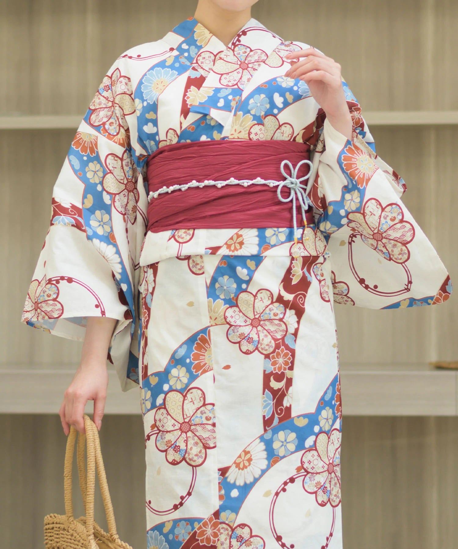 夏恋浴衣 花織りの舞 4点セット(浴衣・兵児帯・腰紐×2)