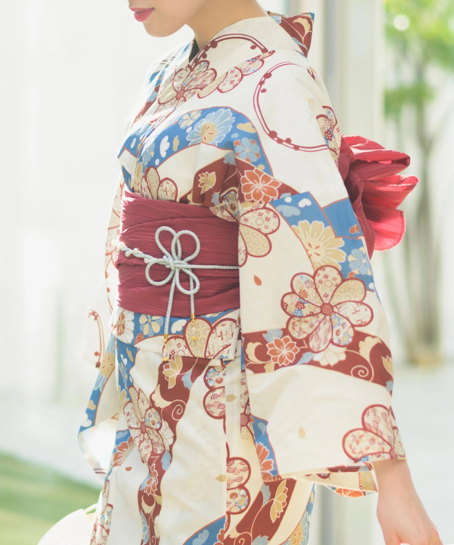 夏恋浴衣 花織りの舞 4点セット(浴衣・兵児帯・腰紐×2)