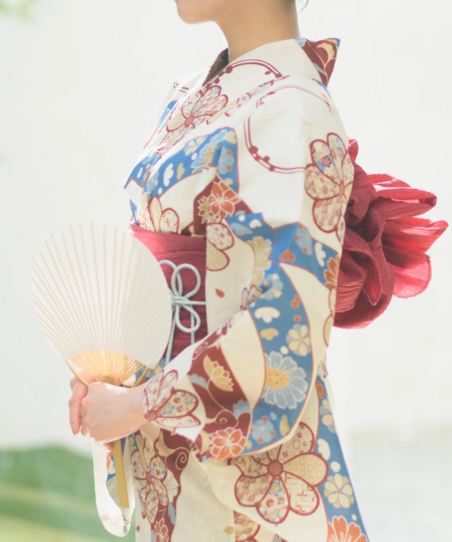 夏恋浴衣 花織りの舞 4点セット(浴衣・兵児帯・腰紐×2)