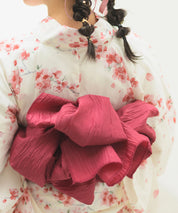 夏恋浴衣 桜霞みやび 4点セット(浴衣・兵児帯・腰紐×2)