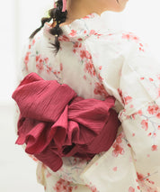 夏恋浴衣 桜霞みやび 4点セット(浴衣・兵児帯・腰紐×2)