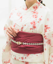 夏恋浴衣 桜霞みやび 4点セット(浴衣・兵児帯・腰紐×2)