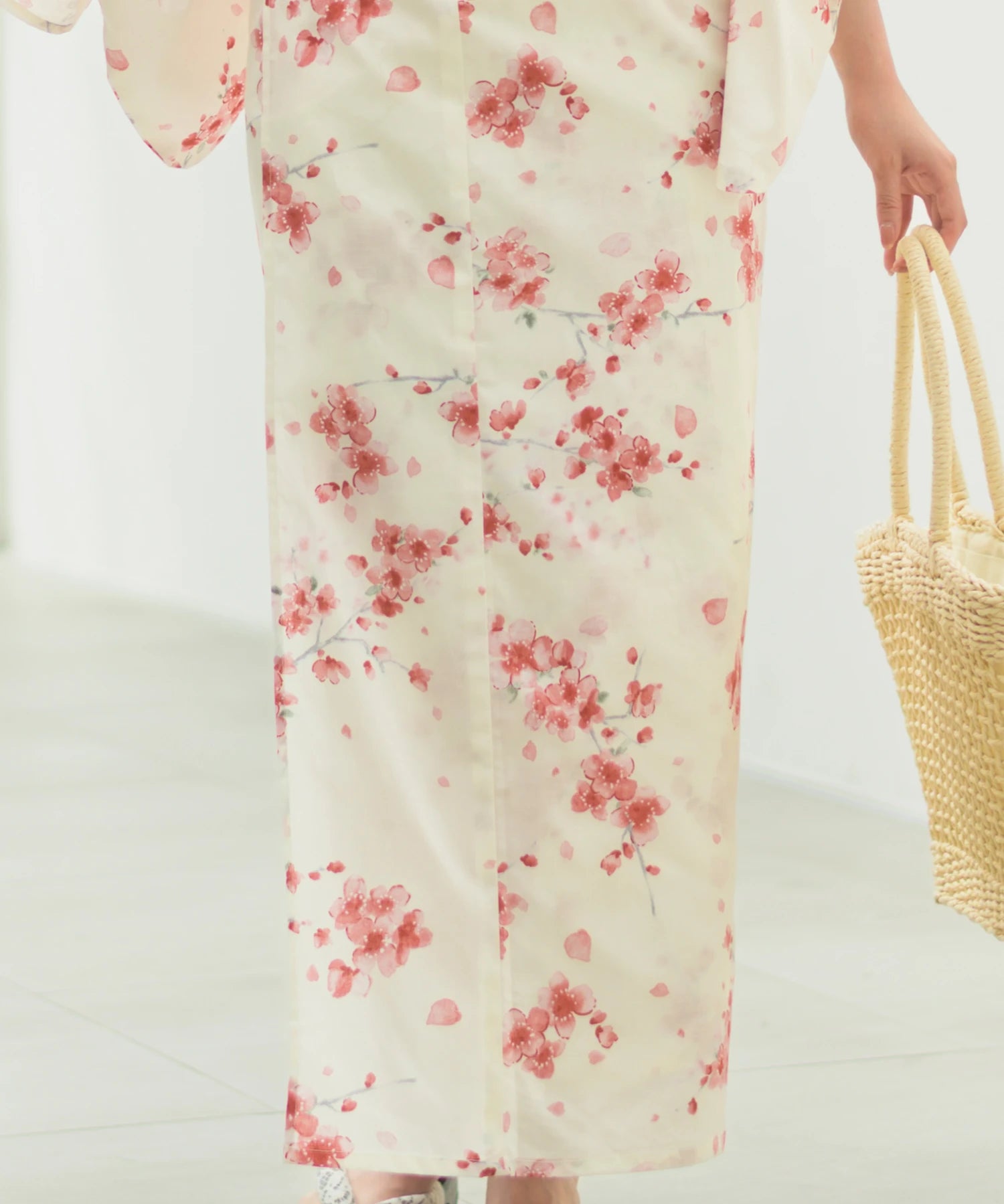夏恋浴衣 桜霞みやび 4点セット(浴衣・兵児帯・腰紐×2)