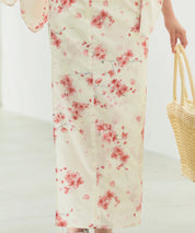 夏恋浴衣 桜霞みやび 4点セット(浴衣・兵児帯・腰紐×2)