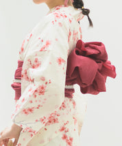 夏恋浴衣 桜霞みやび 4点セット(浴衣・兵児帯・腰紐×2)