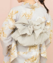 夏恋浴衣 ふわり淡花咲き 4点セット(浴衣・兵児帯・腰紐×2)