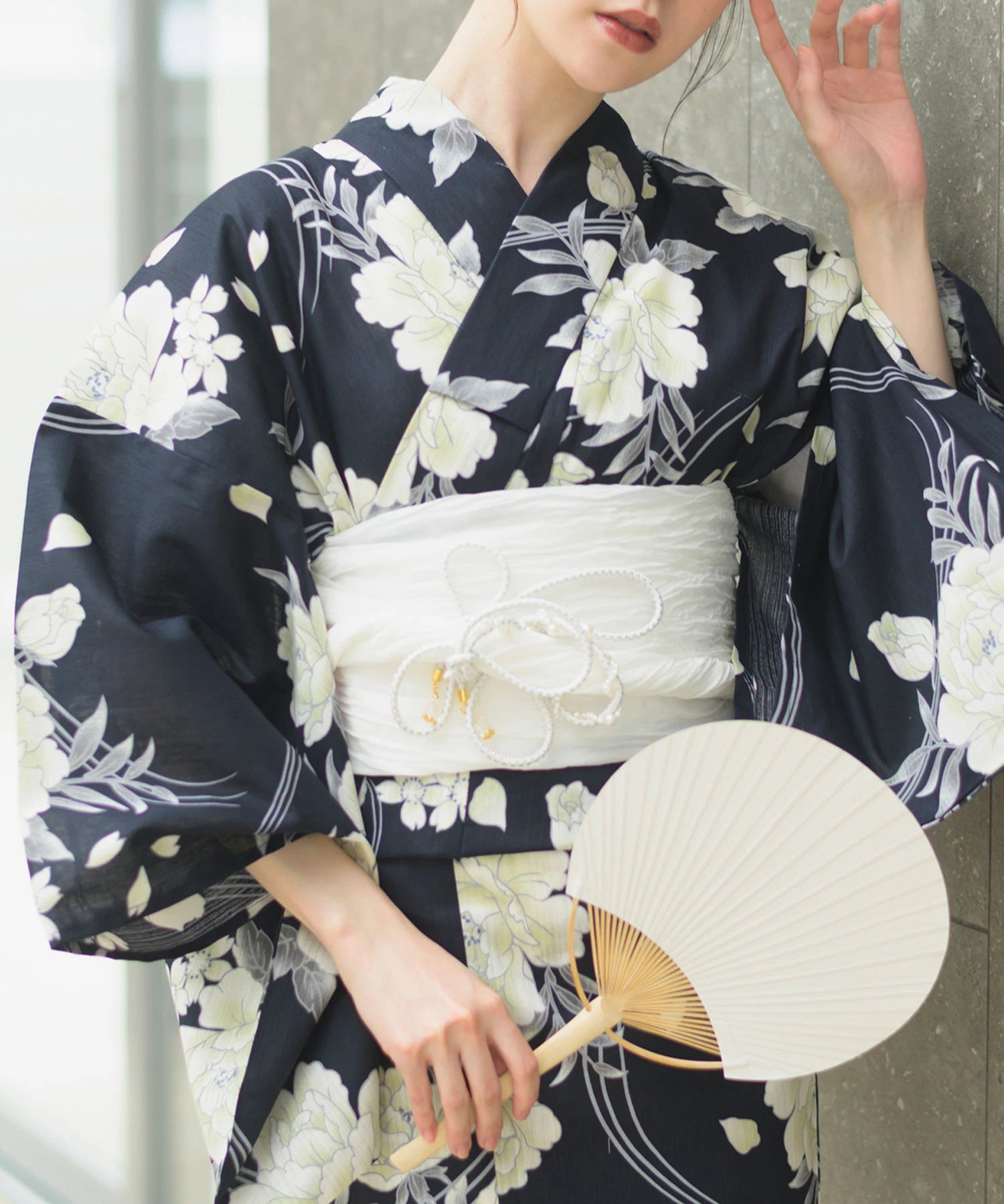 夏宵浴衣 ゆらめき牡丹 4点セット(浴衣・兵児帯・腰紐×2) – shop-celen 夏宵浴衣 ゆらめき牡丹 4点セット(浴衣・兵児帯・腰紐×2) – shop-celen