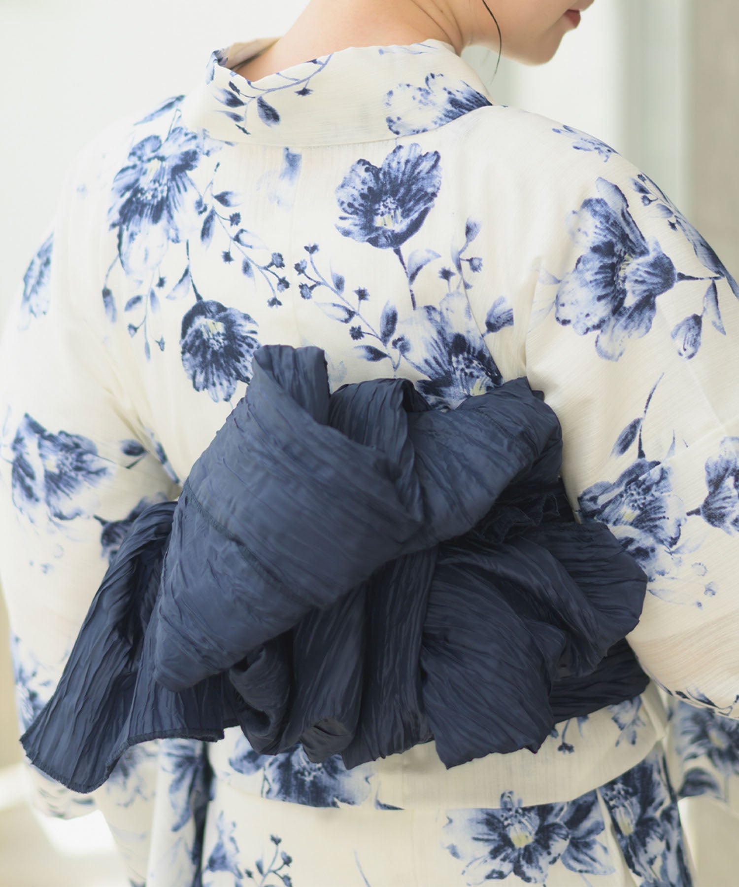 夏宵浴衣 艶麗深椿 4点セット(浴衣・兵児帯・腰紐×2)