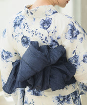 夏宵浴衣 艶麗深椿 4点セット(浴衣・兵児帯・腰紐×2)