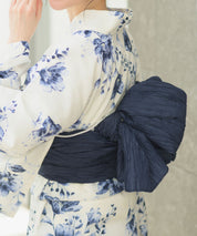 夏宵浴衣 艶麗深椿 4点セット(浴衣・兵児帯・腰紐×2)