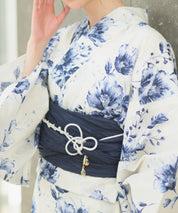 夏宵浴衣 艶麗深椿 4点セット(浴衣・兵児帯・腰紐×2)