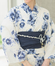 夏宵浴衣 艶麗深椿 4点セット(浴衣・兵児帯・腰紐×2)