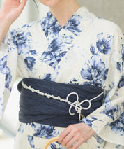 夏宵浴衣 艶麗深椿 4点セット(浴衣・兵児帯・腰紐×2)