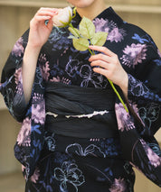 夏宵浴衣 宵の風花宴 4点セット(浴衣・兵児帯・腰紐×2)