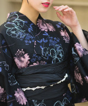 夏宵浴衣 宵の風花宴 4点セット(浴衣・兵児帯・腰紐×2)