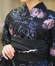 夏宵浴衣 宵の風花宴 4点セット(浴衣・兵児帯・腰紐×2)