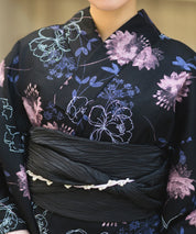 夏宵浴衣 宵の風花宴 4点セット(浴衣・兵児帯・腰紐×2)