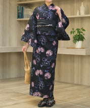 夏宵浴衣 宵の風花宴 4点セット(浴衣・兵児帯・腰紐×2)