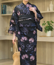 夏宵浴衣 宵の風花宴 4点セット(浴衣・兵児帯・腰紐×2)