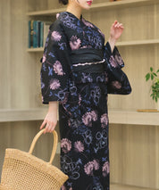 夏宵浴衣 宵の風花宴 4点セット(浴衣・兵児帯・腰紐×2)