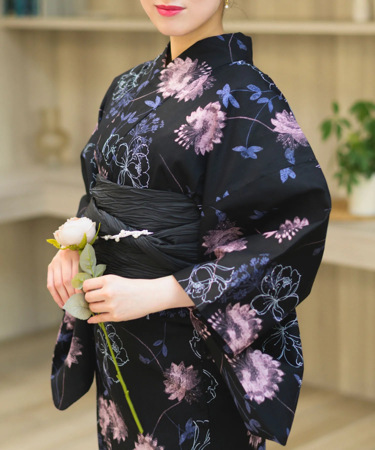 夏宵浴衣 宵の風花宴 4点セット(浴衣・兵児帯・腰紐×2)