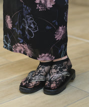 夏宵浴衣 宵の風花宴 下駄付き5点セット(浴衣・兵児帯・腰紐×2・下駄)