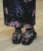 夏宵浴衣 宵の風花宴 下駄付き5点セット(浴衣・兵児帯・腰紐×2・下駄)