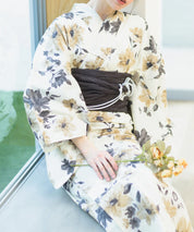 夏宵浴衣 色香花 4点セット(浴衣・兵児帯・腰紐×2)