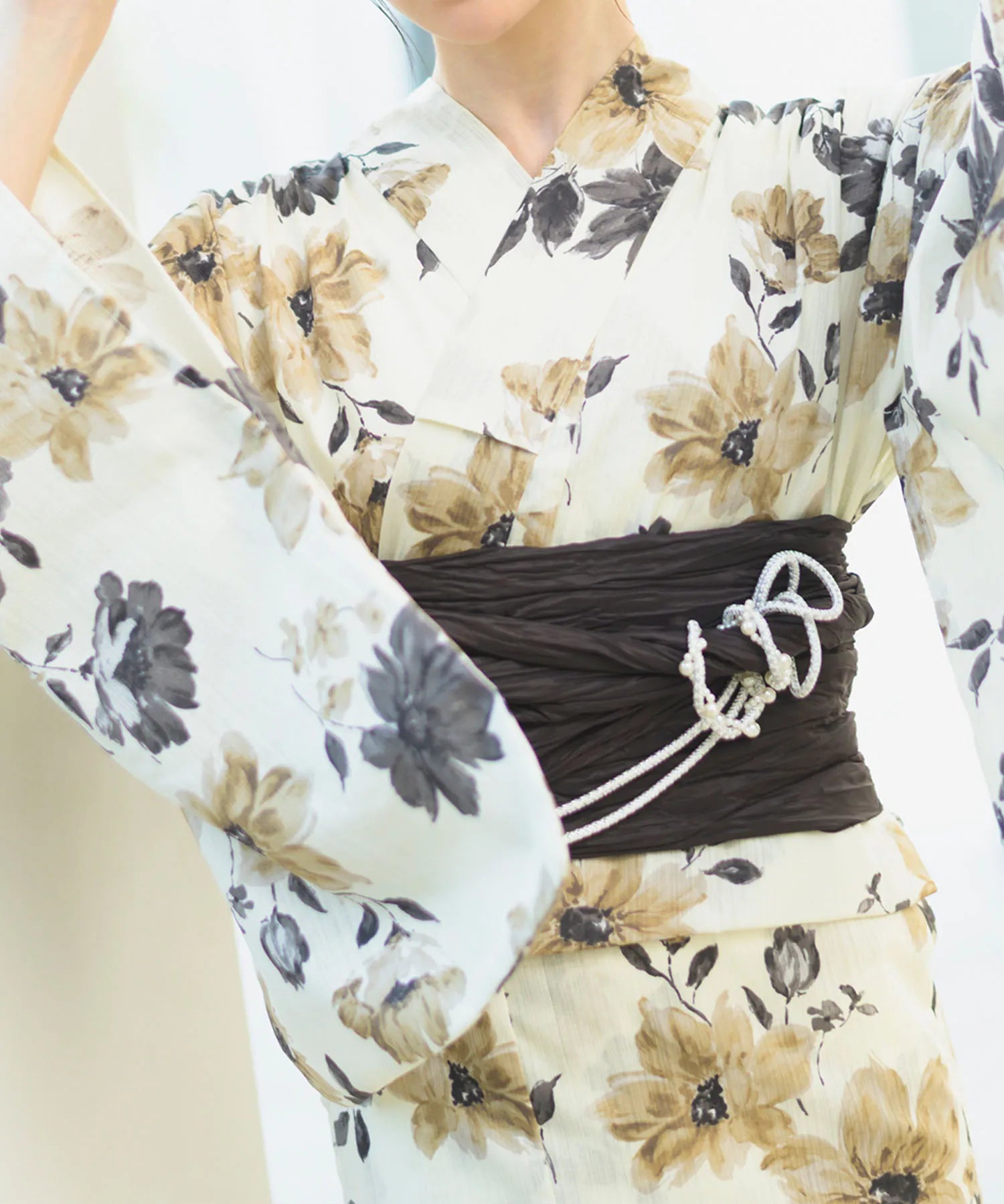 夏宵浴衣 色香花 4点セット(浴衣・兵児帯・腰紐×2)