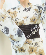 夏宵浴衣 色香花 4点セット(浴衣・兵児帯・腰紐×2)