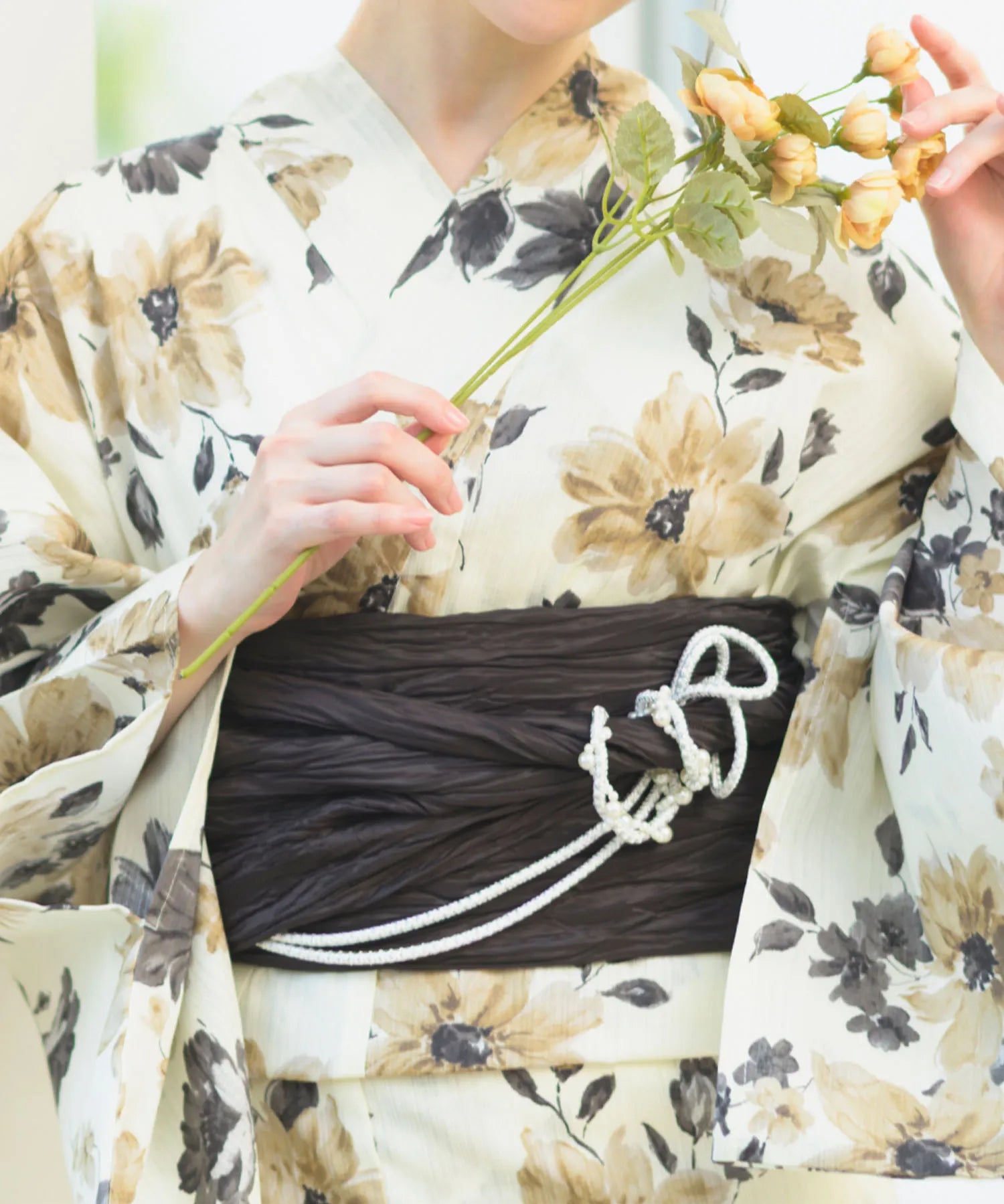 夏宵浴衣 色香花 4点セット(浴衣・兵児帯・腰紐×2)