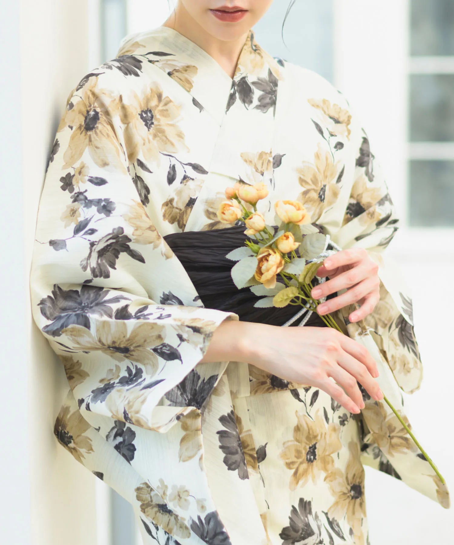 夏宵浴衣 色香花 4点セット(浴衣・兵児帯・腰紐×2)