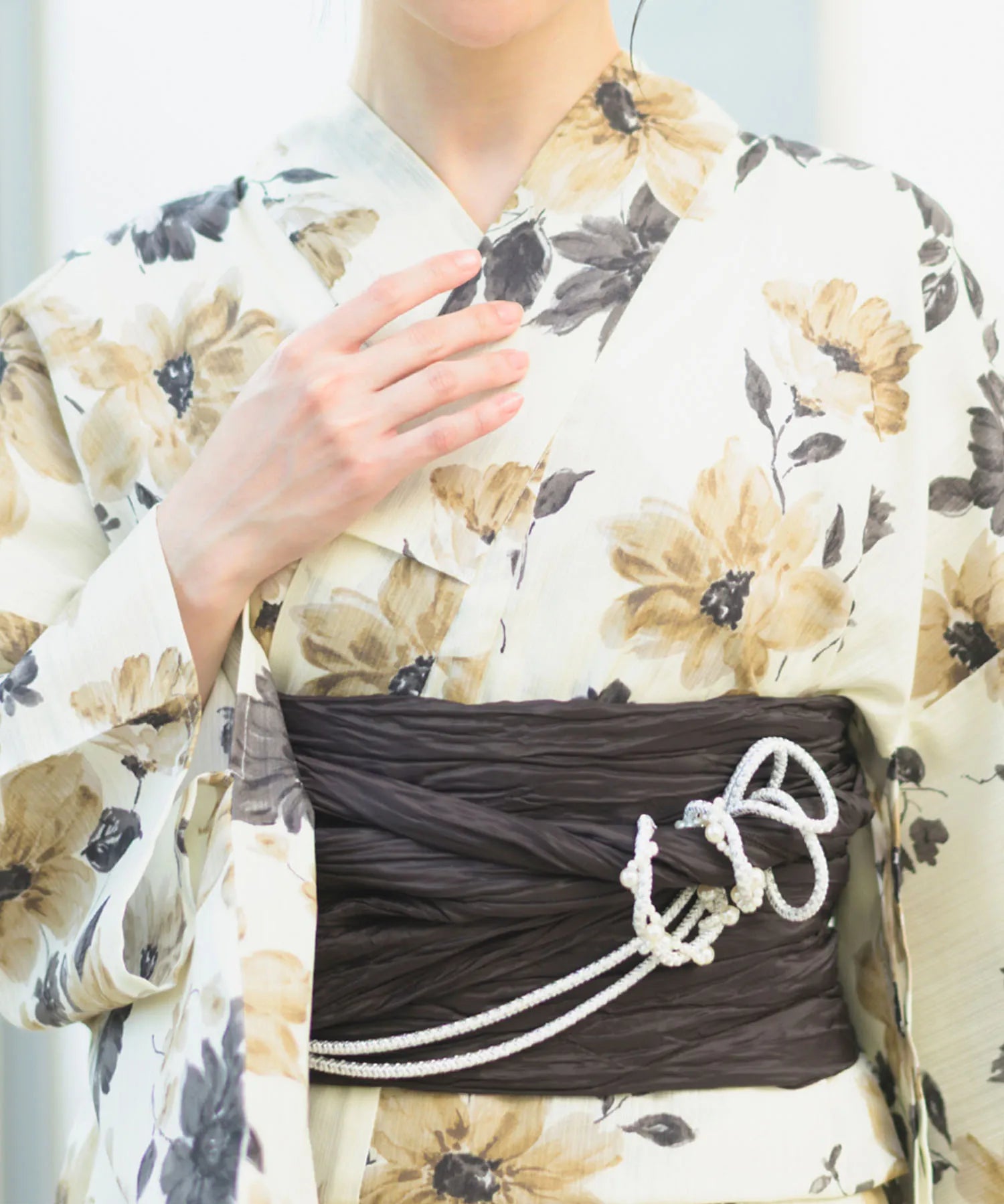 夏宵浴衣 色香花 4点セット(浴衣・兵児帯・腰紐×2)