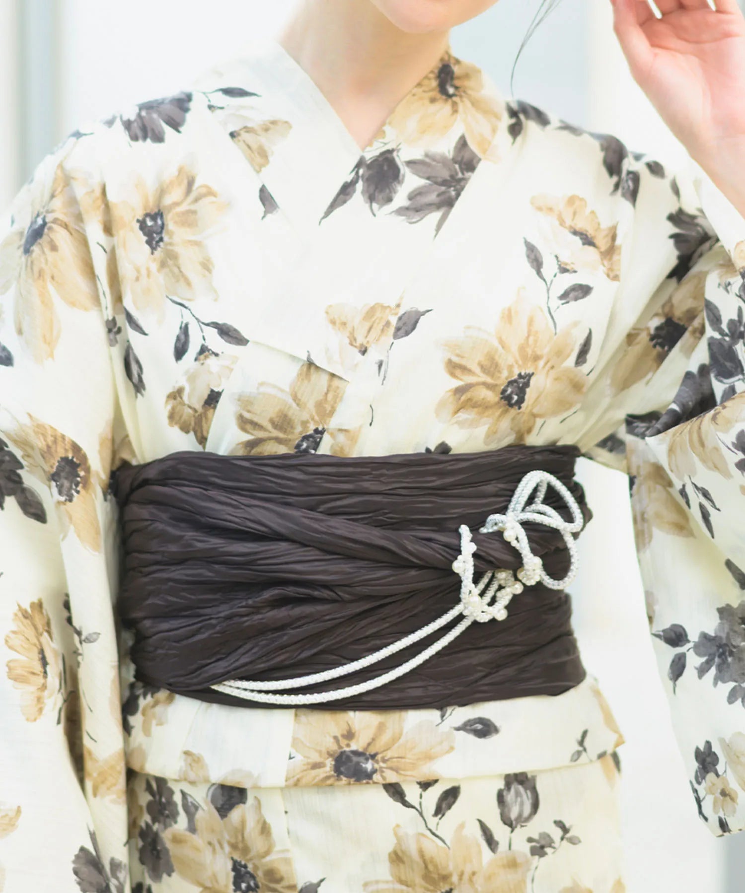 夏宵浴衣 色香花 4点セット(浴衣・兵児帯・腰紐×2)