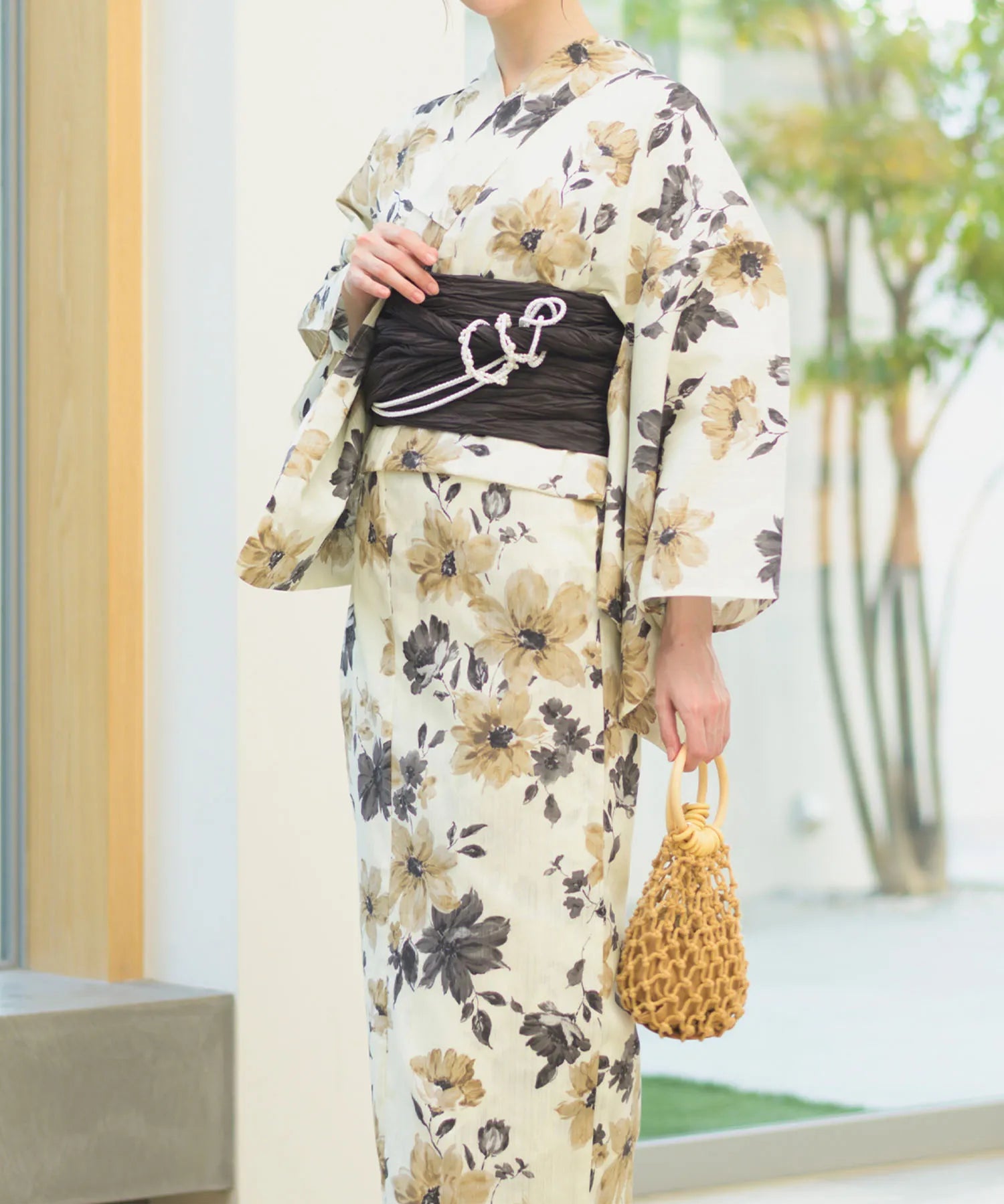 夏宵浴衣 色香花 4点セット(浴衣・兵児帯・腰紐×2)