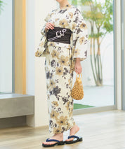 夏宵浴衣 色香花 下駄付き5点セット(浴衣・兵児帯・腰紐×2・下駄)