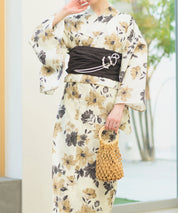 夏宵浴衣 色香花 4点セット(浴衣・兵児帯・腰紐×2)